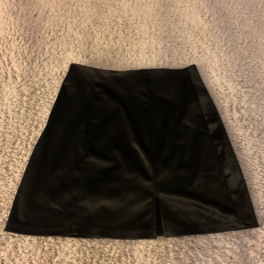 silk black skirt